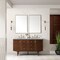 James Martin Vanities Amberly 60in Double Vanity, Mid-Century Walnut w/ 3 CM Carrara Marble Top 670-V60D-WLT-3CAR - alternate 5